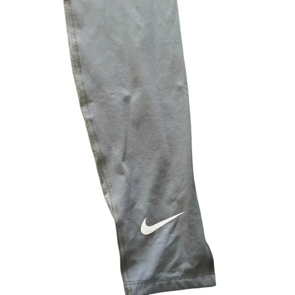 Nike Pro Dri Fit Gray Elastic Waist Tight Fit Legging Size Large - Picture 2 of 6